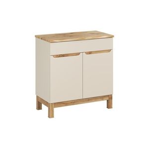 Skříňka pod umyvadlo Bali Nature s deskou 80 cm kašmírová/dub wotan vyobraziť