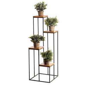 Stojan na kvety Quattro 110 cm čierny vyobraziť