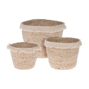 Súprava 3 pletených košov vyobraziť
