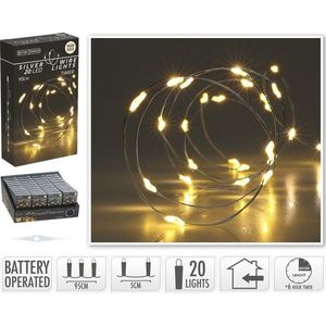 Světelný LED řetěz CAP s časovačem 95 cm teplý bílý vyobraziť