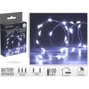 Světelný LED řetěz s časovačem Murray 495 cm studený bílý vyobraziť