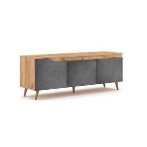 TV stolek Tue 140 cm dub Craft zlatý/grafitový beton vyobraziť