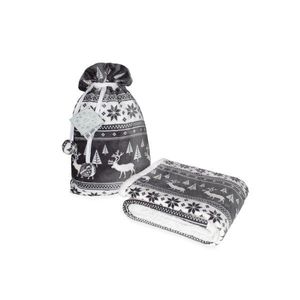 Vánoční deka Saco 003 150x200 cm tmavě šedá vyobraziť