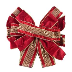 Vánoční dekorativní mašle Santa Lila 32x130 cm červeno-zlatá vyobraziť