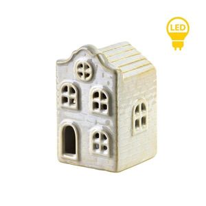 Vánoční keramická LED dekorace Larsen III bílá vyobraziť