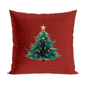 Vánoční povlak na polštář Christmas Tree 40x40 cm červený vyobraziť