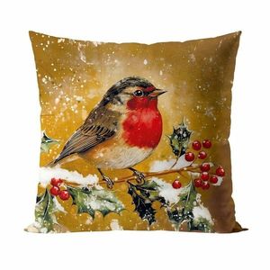 Vánoční povlak na polštář Elegant Bird 40x40 cm zlatý vyobraziť