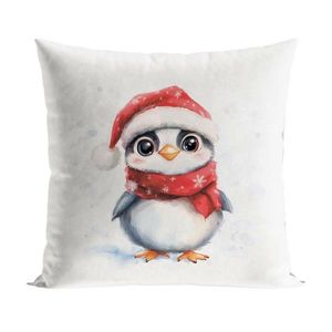 Vánoční povlak na polštář Happy Penguin 40x40 cm bílý vyobraziť