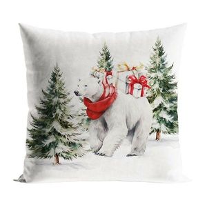 Vánoční povlak na polštář Polar Bear 45x45 cm bílý vyobraziť