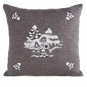 Vánoční povlak na polštář Season 246 45x45 cm tmavě šedý vyobraziť