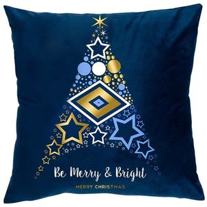 Vánoční povlak na polštář Zane modrý vyobraziť