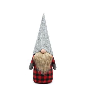 Vánoční skřítek ELF 055 - 30 cm červeno-šedý vyobraziť