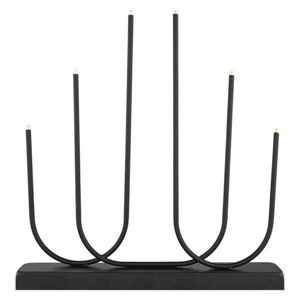 Vánoční světelná LED dekorace s časovačem Zahra černá vyobraziť