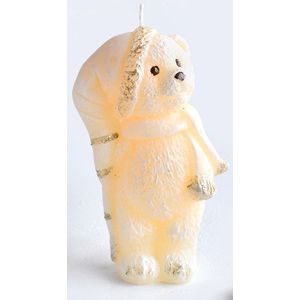 Vánoční svíčka Medvídek 11 cm krémová vyobraziť