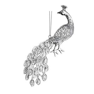 Vánoční závěsná ozdoba Santa Lila Páv stříbrná vyobraziť