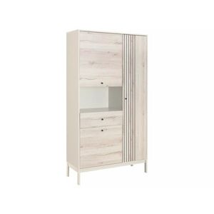 Vitrína Frost 100 cm krémová/alpský dub vyobraziť