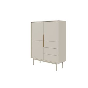 Vysoká komoda Viva 104 cm kašmírová vyobraziť