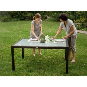 Záhradný stôl Laurin tmavo hnedý vyobraziť
