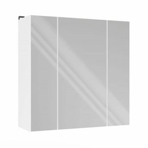 Závěsná koupelnová skříňka se zrcadlem POLA 3L bílá vyobraziť