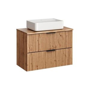 Závěsná skříňka Casad Nature Magic s deskou a umyvadlem 80 cm dub wotan vyobraziť