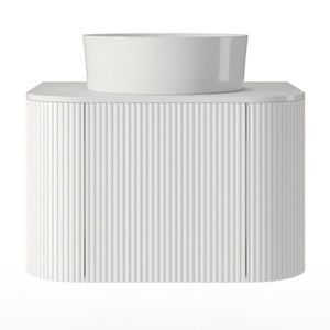 Závěsná skříňka Du Calme 60 cm s deskou a umyvadlem bílá vyobraziť