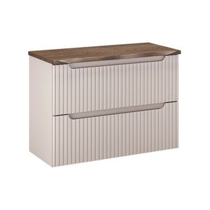 Závěsná skříňka pod umyvadlo Nova Cashmere I s deskou 80 cm kašmírová/dub casella vyobraziť