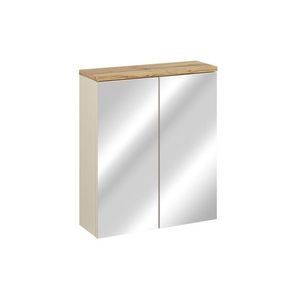 Závěsná skříňka se zrcadlem Bali 84-60-2D kašmír/dub wotan vyobraziť