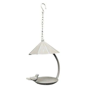 Závěsné krmítko s dekorativním ptáčkem BIRDY 43 cm bílé vyobraziť