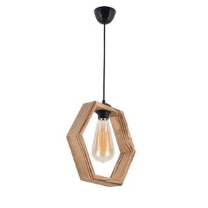 Závěsný lustr Hexagon hnědý vyobraziť