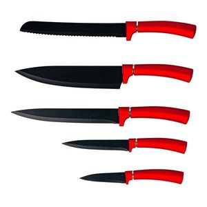 Súprava nožov KITCHISIMO Rosso 5ks nepriľnavý povrch vyobraziť