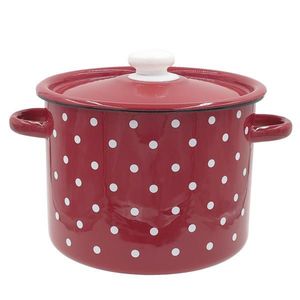 TORO Smaltovaný hrniec s pokrievkou 5, 5l bodky vyobraziť