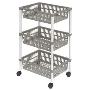 Plastový regál na kolieskach 3 košíky HEIDRUN 40x30x66cm MIX farieb vyobraziť