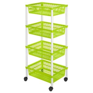 Plastový regál na kolieskach 4 košíky HEIDRUN 40x30x89cm MIX farieb vyobraziť