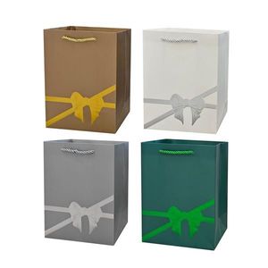 Papierová darčeková taška TORO 32x26x12cm MIX mašľa vyobraziť