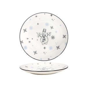 HIT Keramický jedálenský tanier 26, 5 cm snehuliak vyobraziť