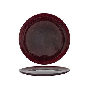 HIT Sklenený dezertný tanier 21cm červený s glitrami vyobraziť