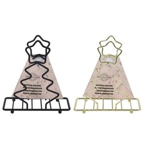 HIT DRŽIAK NA OBRÚSKY VIANOČNÝ STROMČEK ZLATÝ/ČIERNY vyobraziť