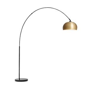 Blumfeldt Amara, oblúková lampa, pozlátené tienidlo, mramorový podstavec, E27, sieťový kábel: 2 m, zlatá vyobraziť