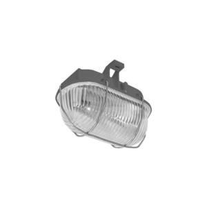 SOK-60/S - Vonkajší stropné svietidlo OVAL KOV 1xE27/60W/230V sivá vyobraziť