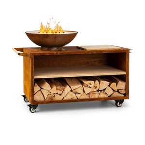 Blumfeldt Savage 2.0 Wide, ohnisko s grilom, bambusová doska na krájanie, ochranný kryt vyobraziť