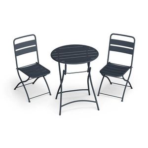 Blumfeldt RetroChic záhradný set, 1 stôl + 2 stoličky, 60 cm, skladacie, potiahnutý, odolný voči poveternostným vplyvom vyobraziť