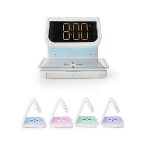 WCACQ10W1WT - LED RGB Budík s bezdrôtovou nabíjačkou LED/10W/5V biela WCACQ10W1WT vyobraziť