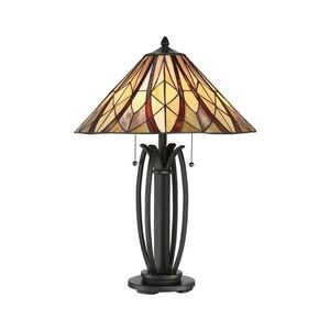 Elstead QZ-VICTORY-TL - Stolová lampa Tiffany VICTORY 2xE27/60W/230V QZ-VICTORY-TL vyobraziť