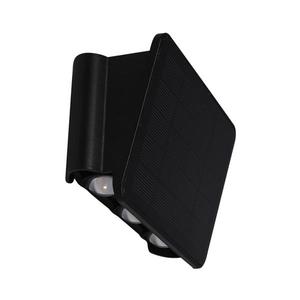 LED Solárne nástenné svietidlo ALF LED/4W/1200 mAh 6000K IP54 čierna EKO9100 vyobraziť