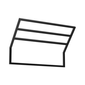 Nástenný vešiak na uteráky 37x60 cm čierna 9878 vyobraziť