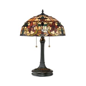 Elstead Quoizel QZ-KAMI-TL - Stolná lampa Tiffany KAMI 2xE27/60W/230V QZ-KAMI-TL vyobraziť