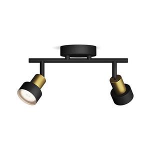 Philips - Bodové svietidlo CONDUIT 2xGU10/5W/230V čierna/mosadz 8720169299894 vyobraziť