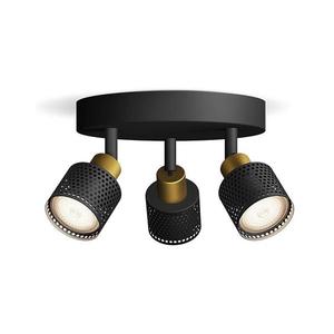 Philips - Bodové svietidlo NIALL 3xGU10/5W/230V čierna/mosadz 8720169300156 vyobraziť