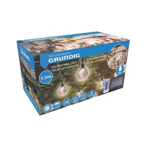 Grundig - LED stmievateľný solárny reťazec 50xLED/8 funkcií 9, 35m teplá biela + 8711252476810 vyobraziť