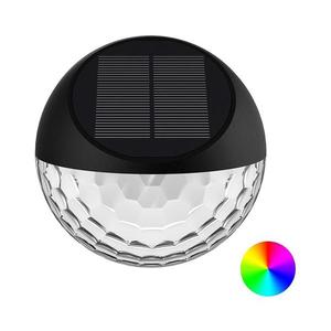 B.V. LED RGB solárne nástenné svietidlo 2W/1, 2V čierne IP44 B10201NO5 vyobraziť